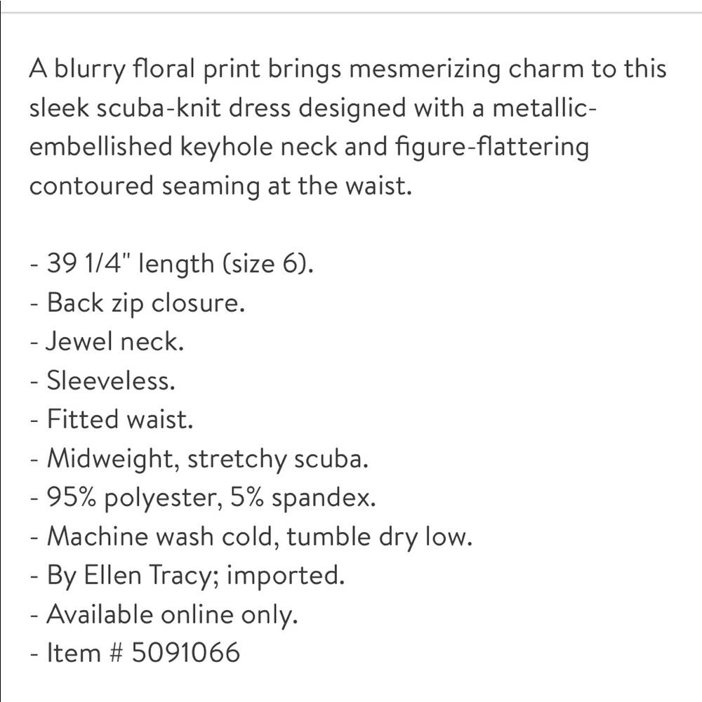 NWT Ellen Tracy Floral Scuba Sheath Dress - Picture 3 of 10